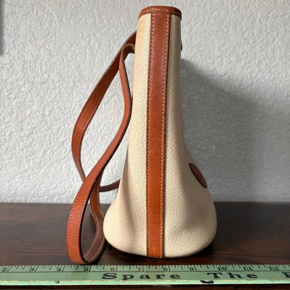 Vintage Dooney & Bourke AWL Pebble Leather Tote Bone Tan‎ Duck Bag - Picture 7 of 16